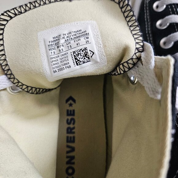 Classic Black Chuck Taylor Converse High Top Sneakers - Picture 5 of 5